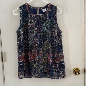 Cabi Stained Glass multicolored sleeveless blouse Size Small